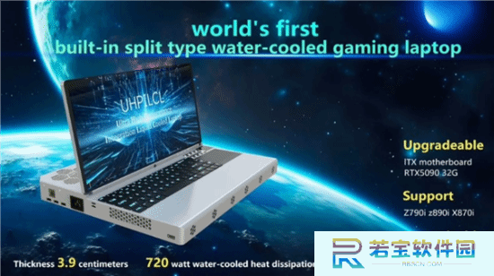 桌面版RTX 5090被塞进笔记本?内置分体式水冷系统