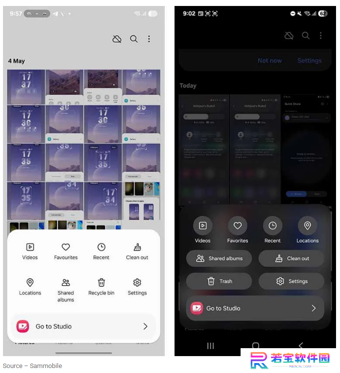 初探三星 One UI 8 界面：模糊 + 磨砂效果，提升 UI 深度感